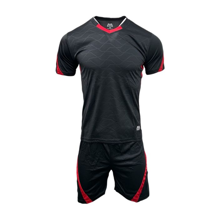 Denmark Mens Football Kit Pack of 14 - Black/Red
