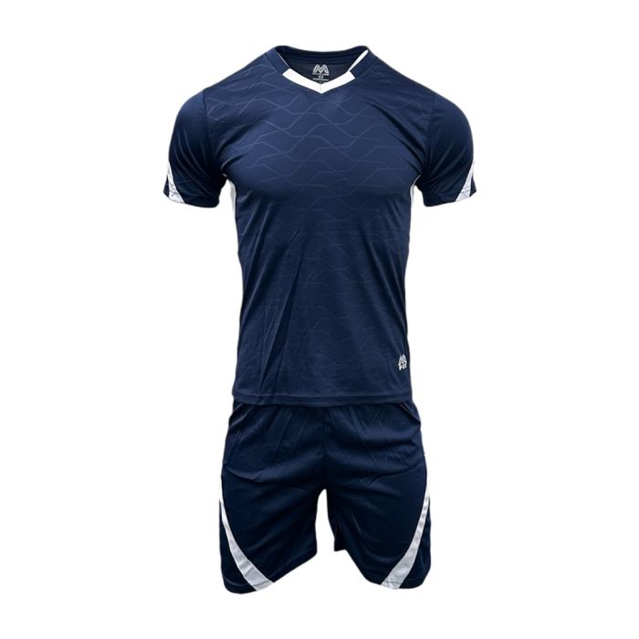 Denmark Mens Football Kit Pack of 14 - Navy/White