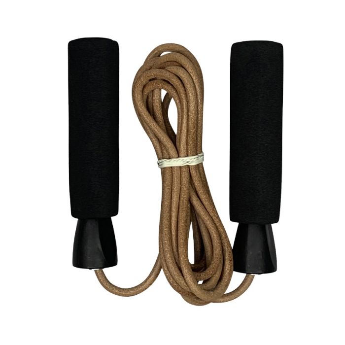 Genuine Leather Skipping Rope with Ball-Bearing Handles