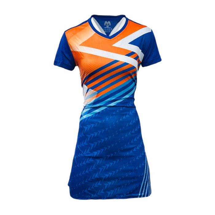 Sublimated Ladies Netball Kit Pack of 10 - Royal/Orange