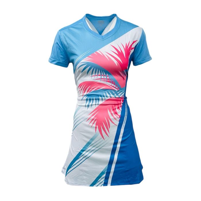 Sublimated Ladies Netball Kit Pack of 10 - Sky/Pink